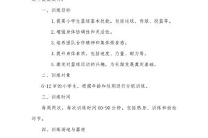 青少年长久的篮球训练计划,(大众化)